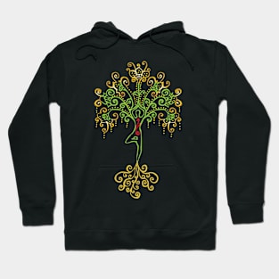 Gold Yoga Tree Pose Hoodie